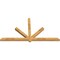Ekena Millwork Kennewick Rough Sawn Timber Gable Bracket, Western Red Cedar, 96"W x 52"H x 4"D x 4"F, 13/12 Pitch GBW096X52X0404KEN00RWR - alternate 3